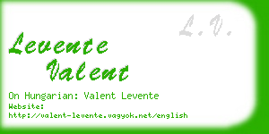 levente valent business card